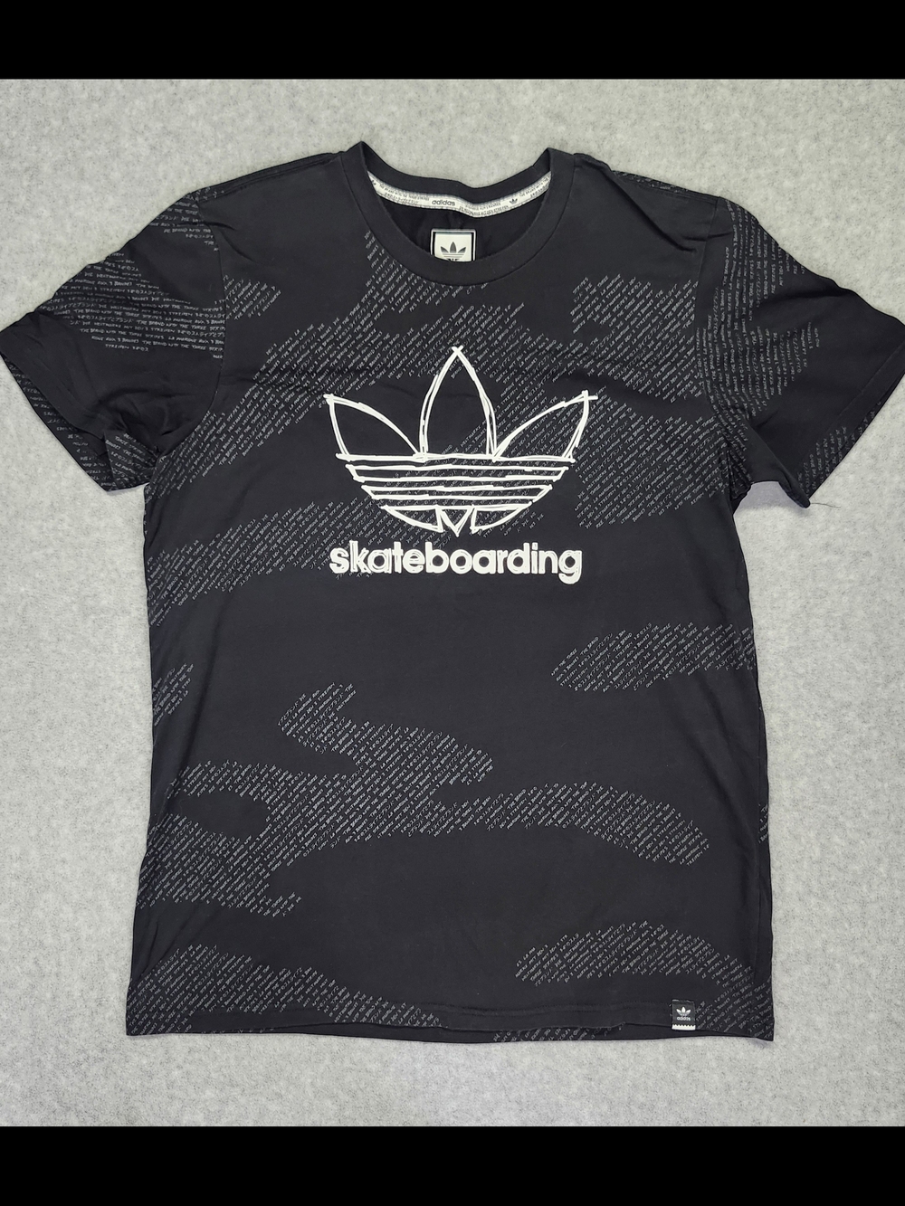 Adidas Skateboarding Men's Black Logo Graphic Tee